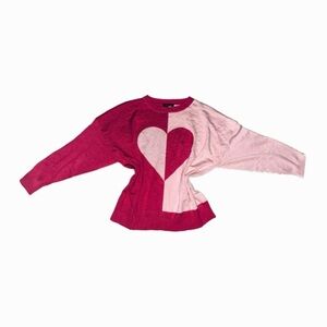 Cable & Gauge hot pink and light pink Sweater